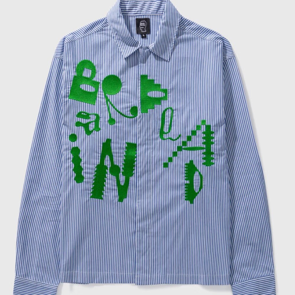 BRAIN DEAD GASTROMANIAC BUTTON UP SHIRT